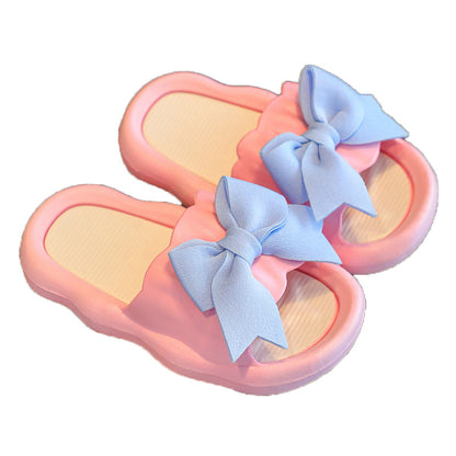 Girls' Bow Soft Sole Slippers Outdoor Cute Sandals