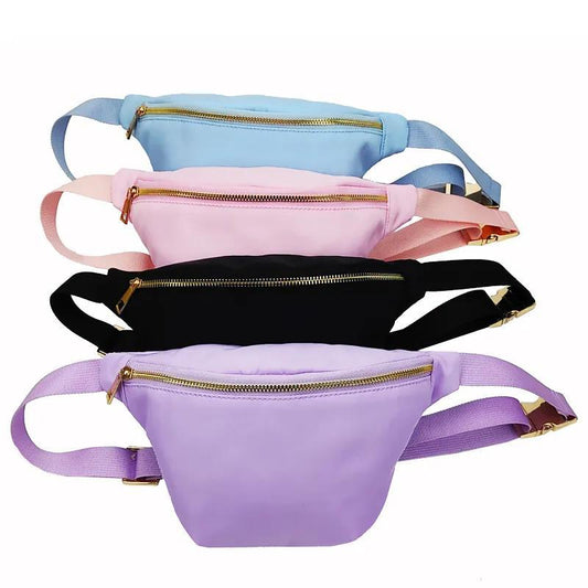 Sport Waist Pack Nylon Waterproof Crossbody Bag Pastel