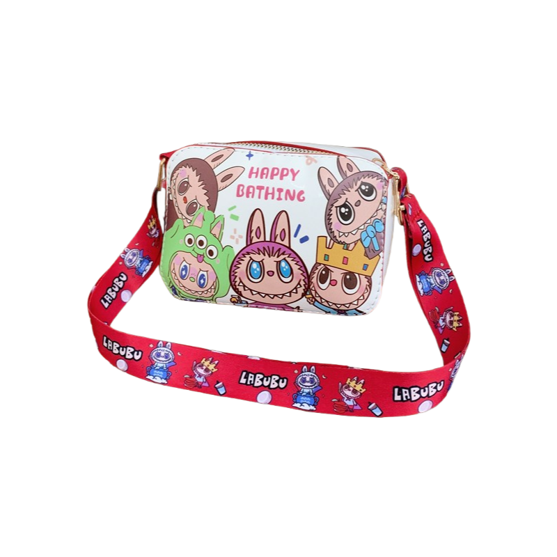 Labubu Printed Kids Crossbody Coin Purse – Lightweight Shoulder Bag for Girls & Boys