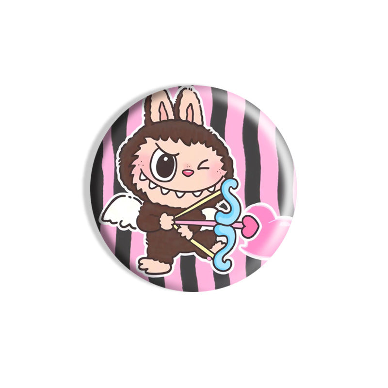 Labubu Cartoon Creative Pins, Cute Heart Brooch Badges (Multiple Styles)