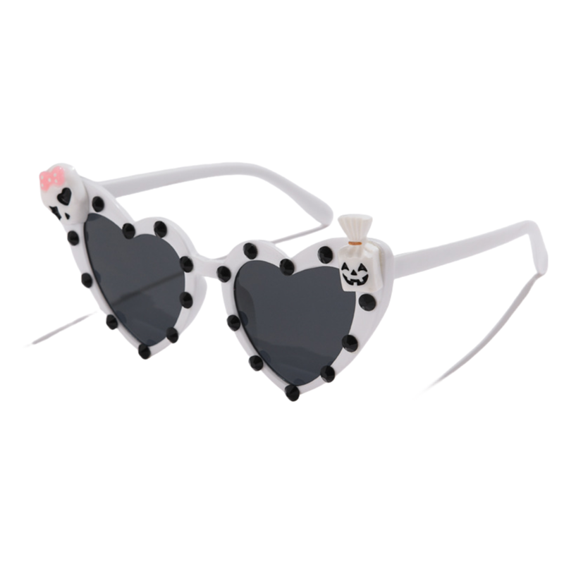 Halloween Heart-Shaped Sunglasses Cute Devil Pumpkin & Skull Shades