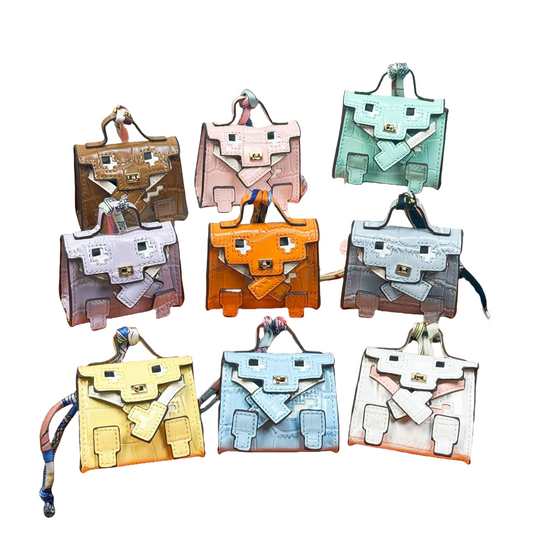 Mini Smiley Face Purse Mosaic Doll Earbuds Case Coin Pouch Funny Bag Charm