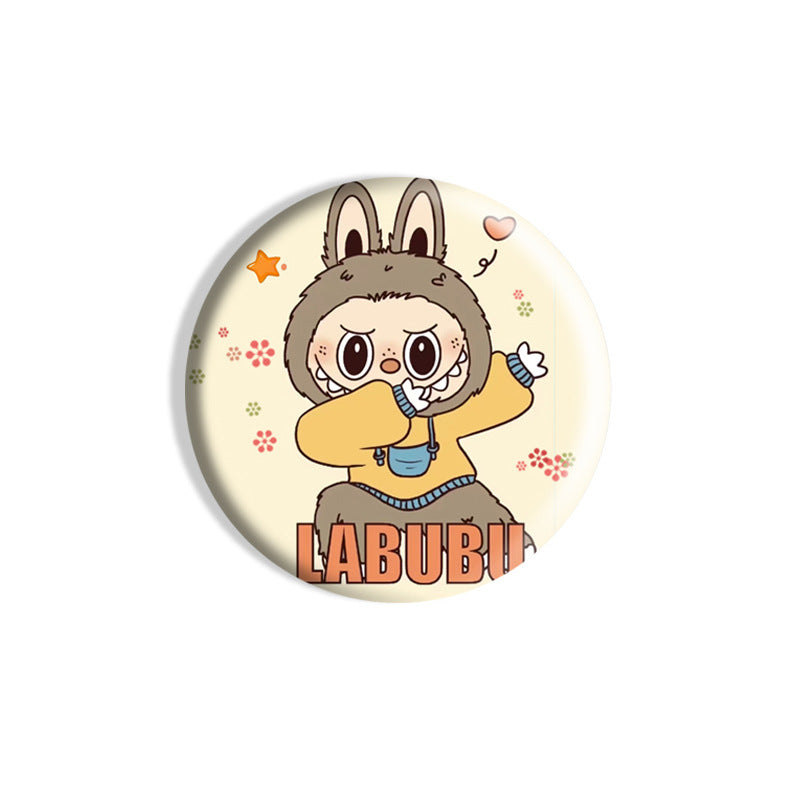 Labubu Cartoon Creative Pins, Cute Heart Brooch Badges (Multiple Styles)