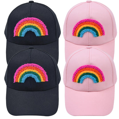 Kids Rainbow Towel Embroidered Parent Child Baseball Cap