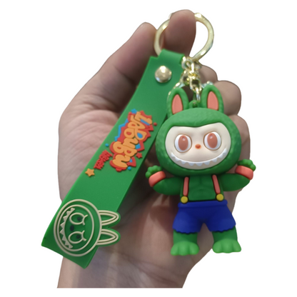 Silicone Cartoon Costume Keychain Labubu Bag & Car Charm Gift