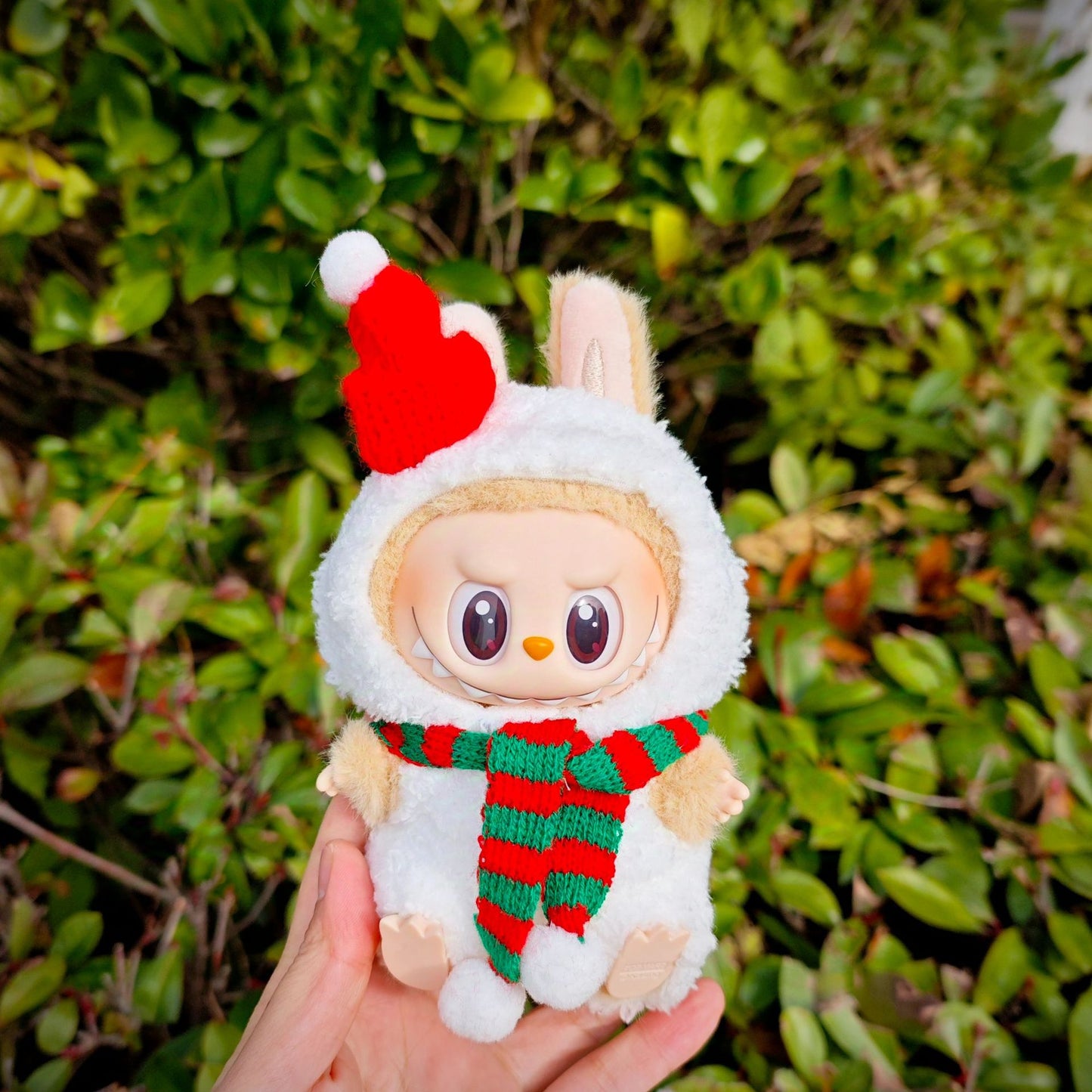 17cm Labubu Christmas Doll Outfit Bow Headwear Costume