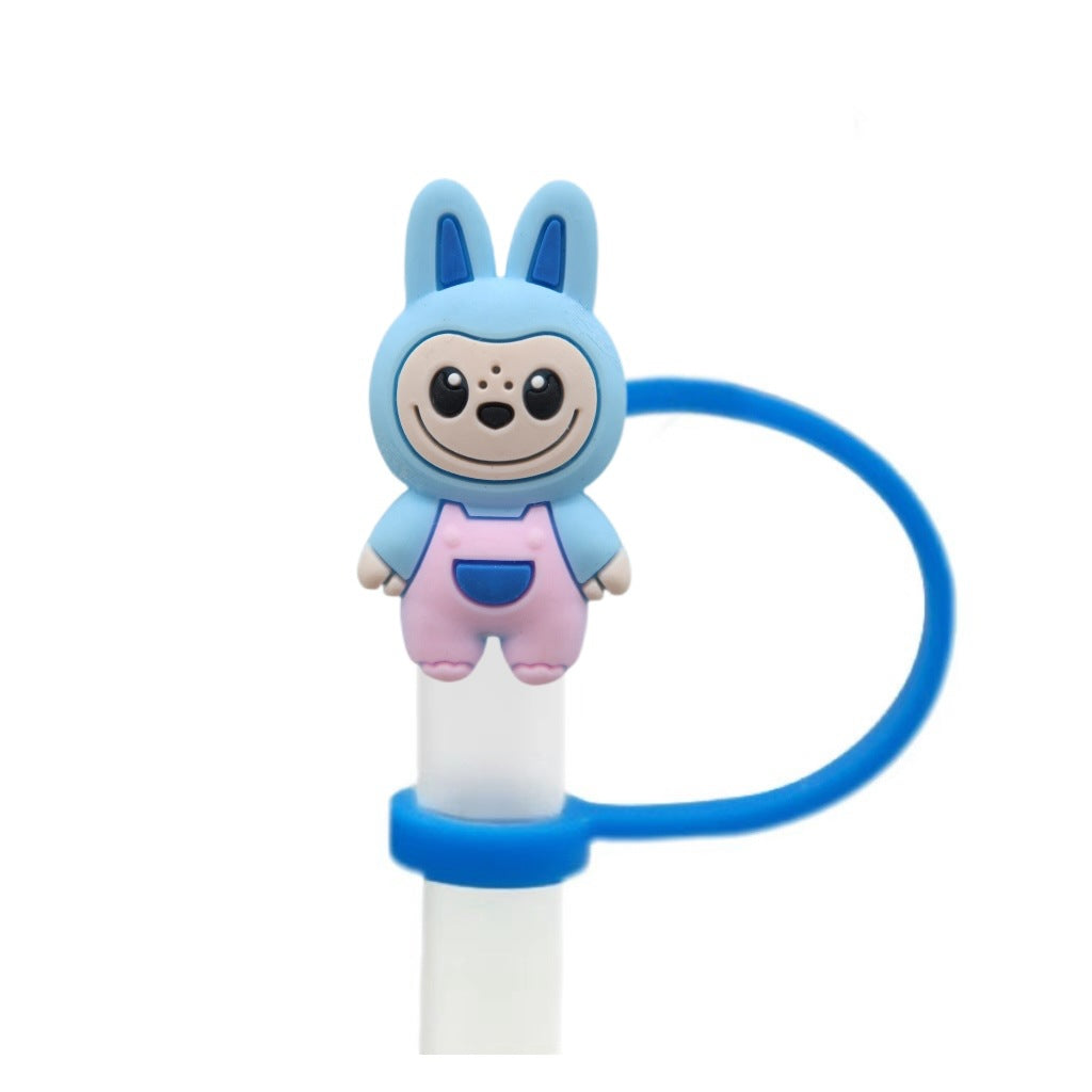 Labubu Straw Topper Fits 10mm Large Tumbler Straws Cute Reusable Dust Cap