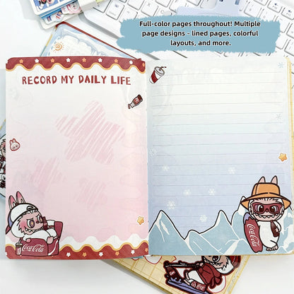 Graffiti Labubu A5 Hardcover Notebook – Cute Cartoon Journal, Office Planner & Diary