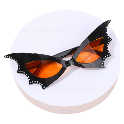Fall Halloween Cosplay Cat Butterfly Sunglasses Unisex Oval Frame Hollow Novelty Shades