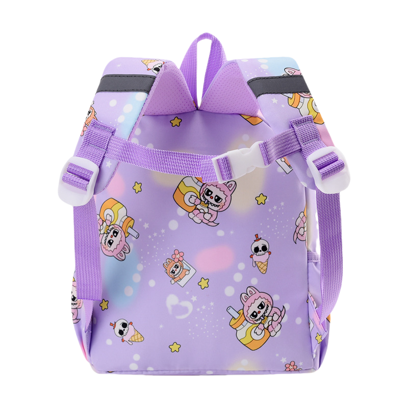 Labubu Print Trendy Large Zipper Backpack Back To School Bag Kindergarten
