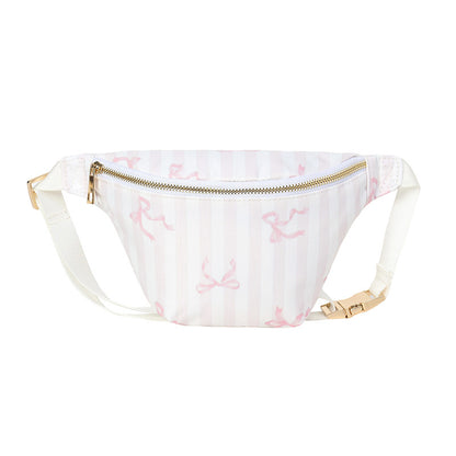 Large Nylon Kids Waist Pack with Cartoon Print Multi-Purpose Crossbody Bag