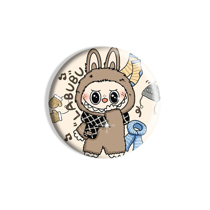 Labubu Cartoon Creative Pins, Cute Heart Brooch Badges (Multiple Styles)