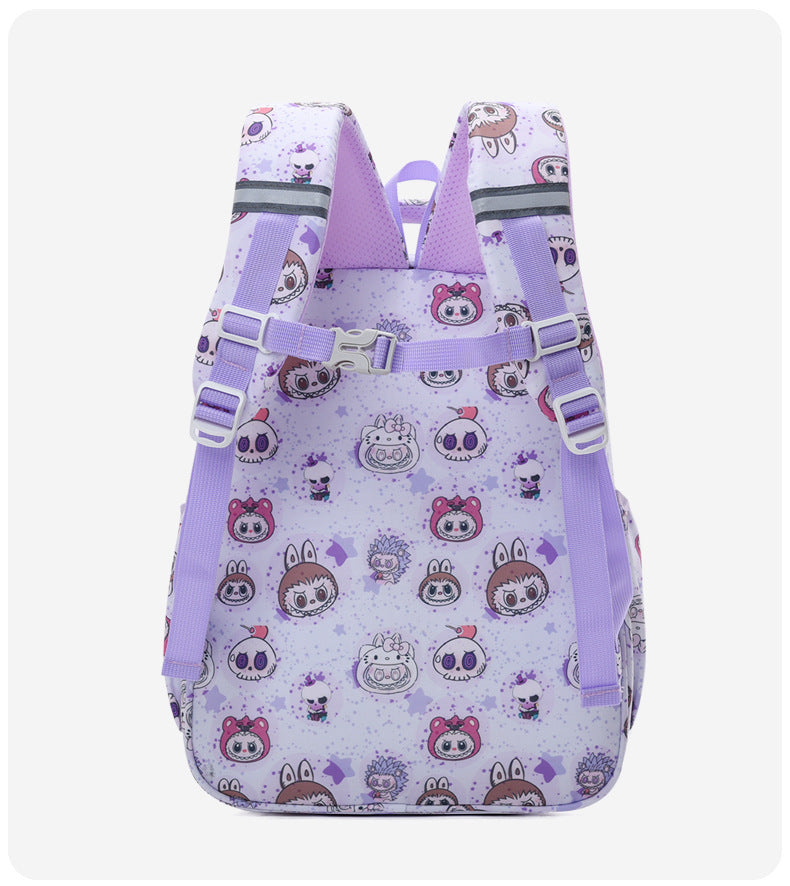 Labubu Print Trendy Print Large Backpack Back To School Bag