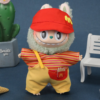 17cm Labubu Doll Clothes Outfit Dress Up Changeable Costume