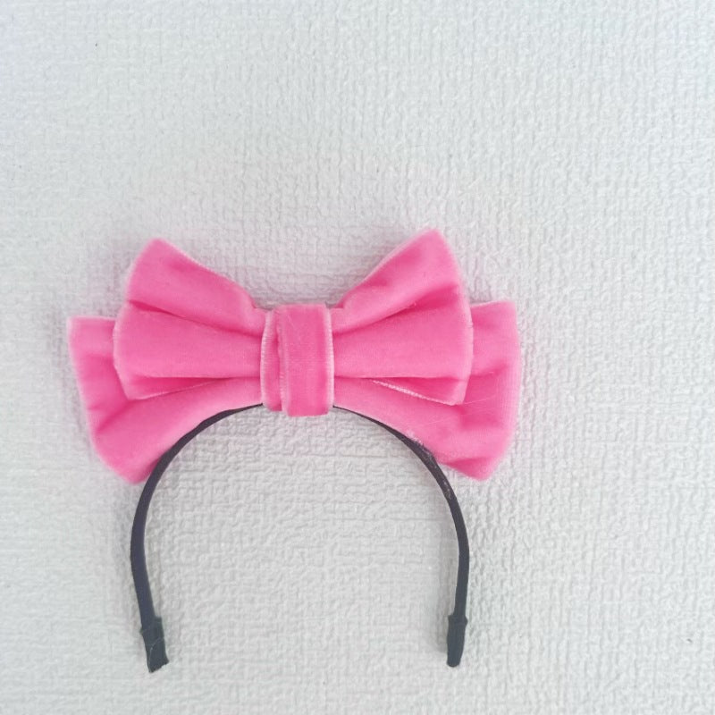 Labubu Doll Bow Velvet Headband Elegant Hair Accessories