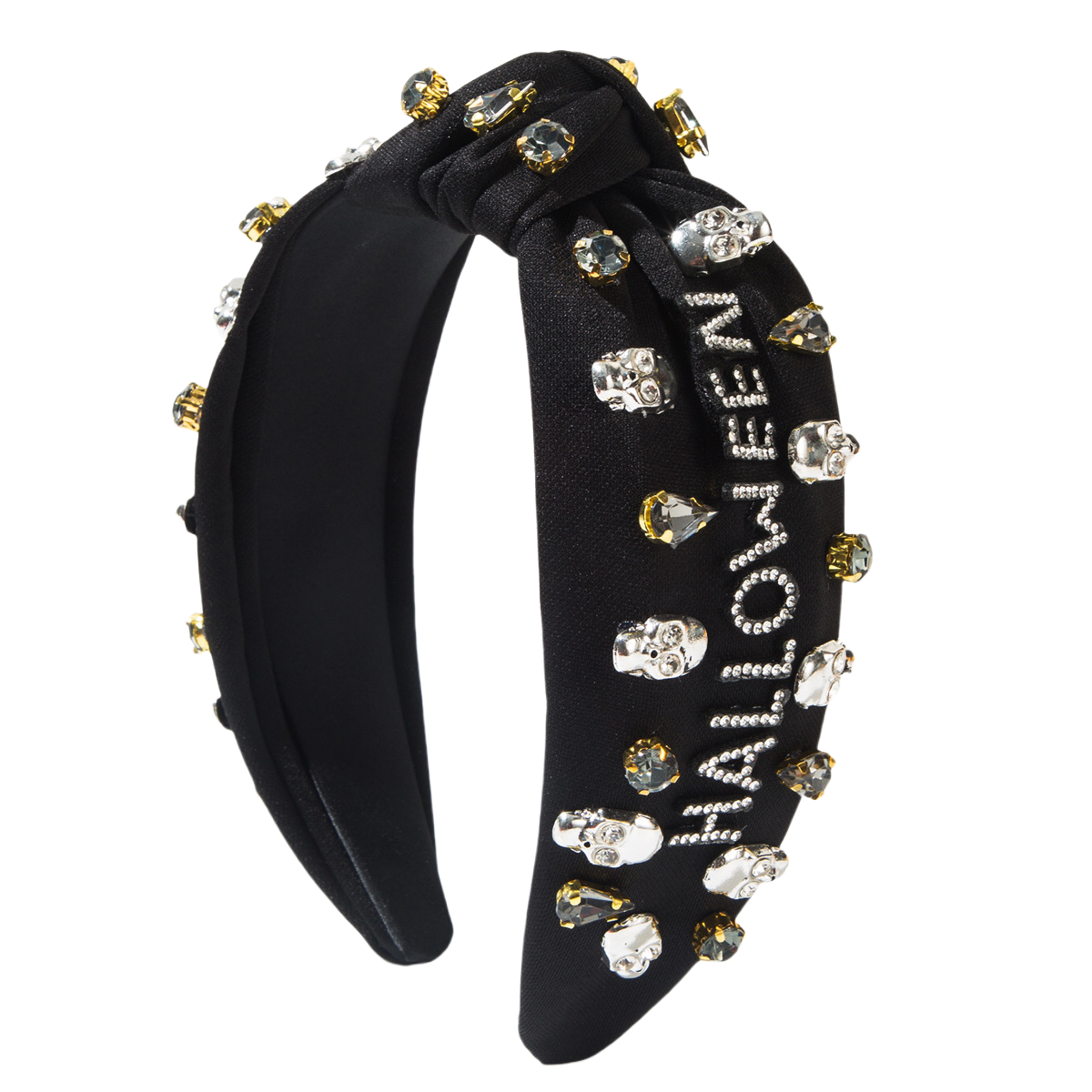 Girls Rhinestone Halloween Skull Headband Hair Accessory Women