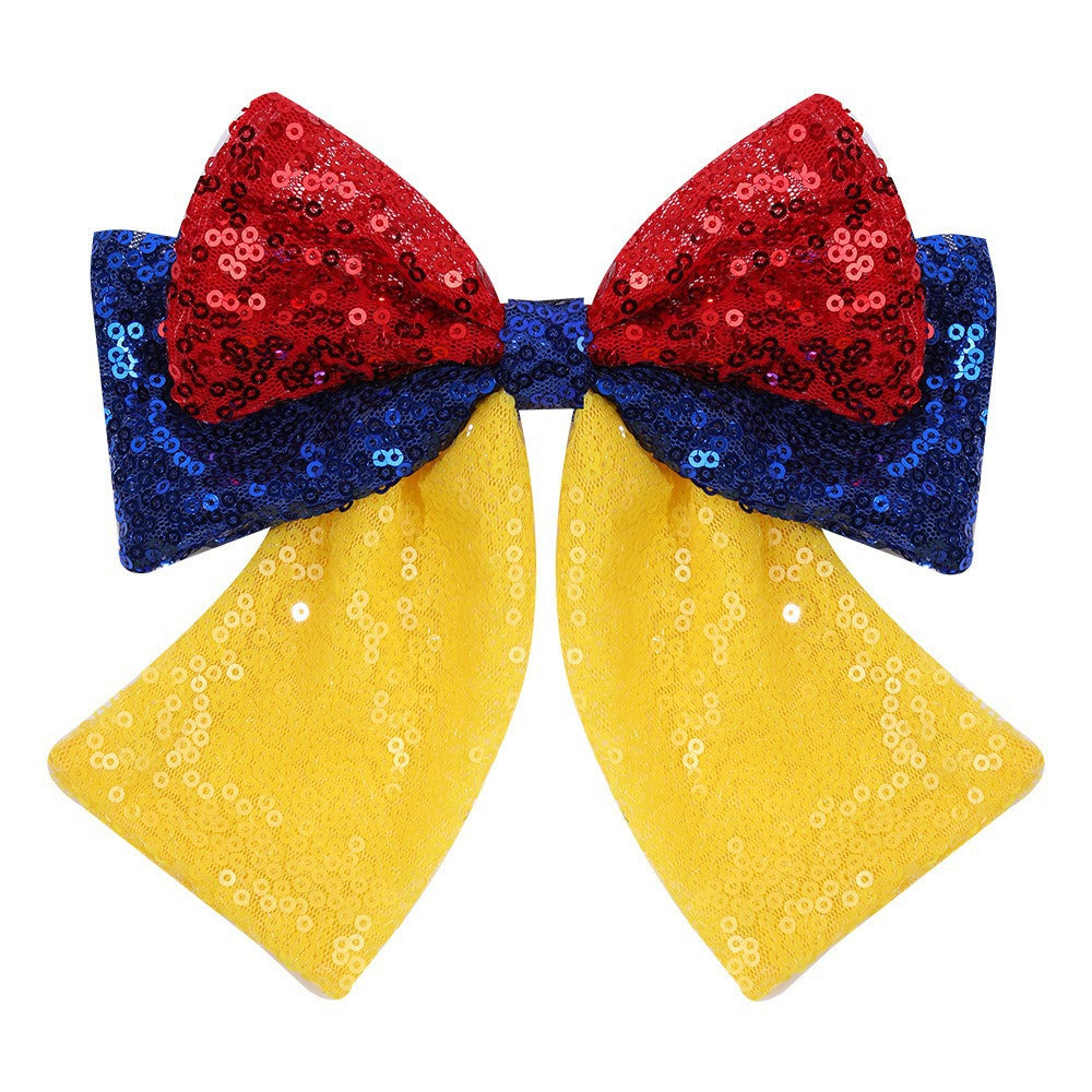Big Glitter Bow Hair Clip Girls Sparkly Princess Hair Accessories