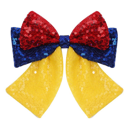 Big Glitter Bow Hair Clip Girls Sparkly Princess Hair Accessories