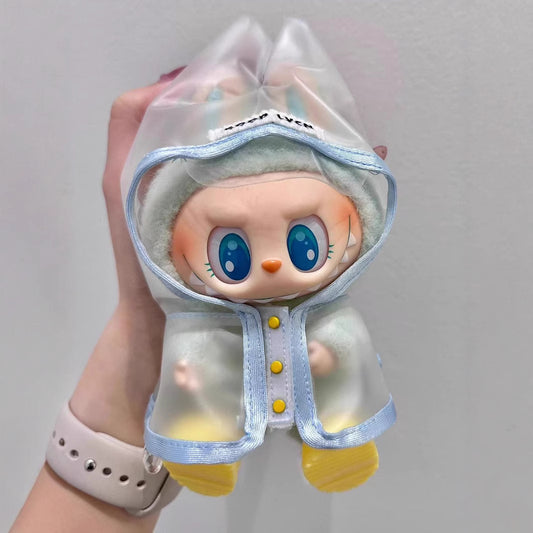 17cm Labubu Raincoat Swim Ring Skirt Changeable Costume