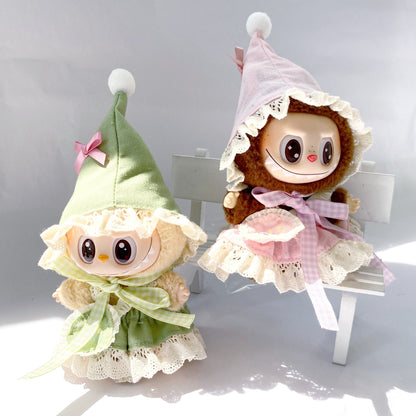 17cm Labubu Forest Fairy Witch Set Outfit Changeable Costume