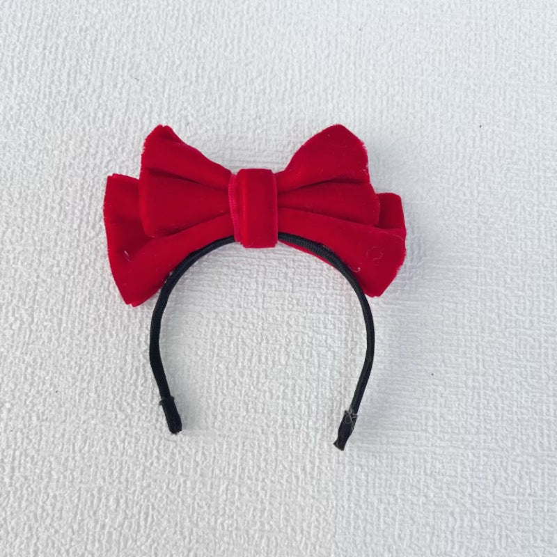 Labubu Doll Bow Velvet Headband Elegant Hair Accessories