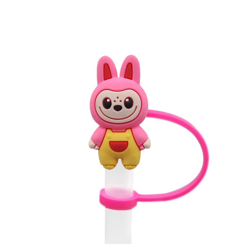 Labubu Straw Topper Fits 10mm Large Tumbler Straws Cute Reusable Dust Cap