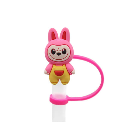 Labubu Straw Topper Fits 10mm Large Tumbler Straws Cute Reusable Dust Cap