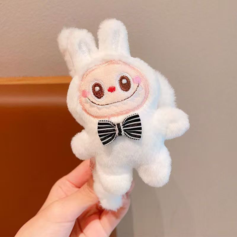 Fall Winter Cute Labubu Cartoon Plush Hair Claw Clip – Fluffy Back-of-Head Barrette