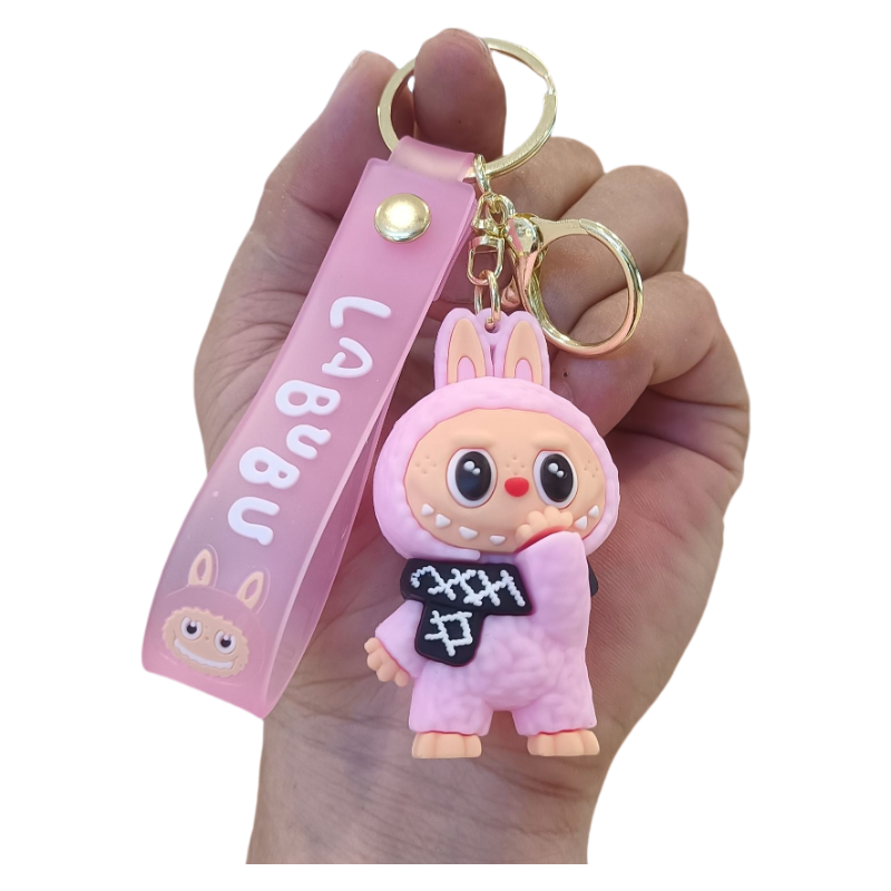 Silicone Cartoon Costume Keychain Labubu Bag & Car Charm Gift