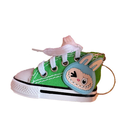 Lalububu Keychain Mini Canvas Shoe Bag Charm Accessory