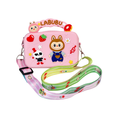 Labulu Cross-body Coin Purse Keychain Silicone Wallet Charm 4 Colors