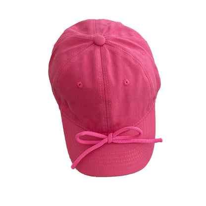 Kids Fixed Bow Baseball Cap Colorful Ribbon Sun Hat