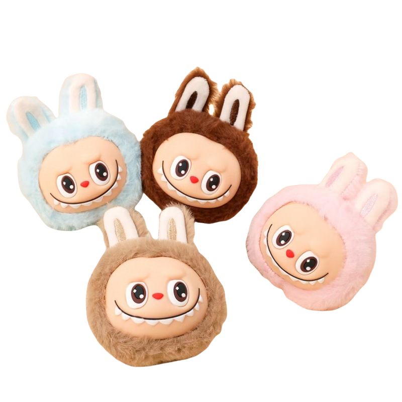 Lalububu Plush Keychain Cute Bag Car Key Accessory 4 Colors