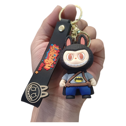 Silicone Cartoon Costume Keychain Labubu Bag & Car Charm Gift