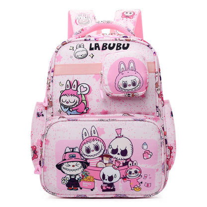 Labubu Print Trendy Print Large Backpack Back To School Bag