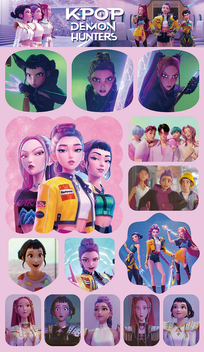 K-Pop Witch Hunter & Saga Boy Group Sticker Set – 12-Piece DIY Waterproof Decal Stickers