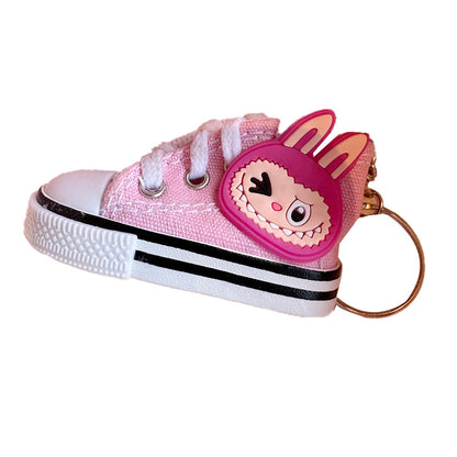 Lalububu Keychain Mini Canvas Shoe Bag Charm Accessory