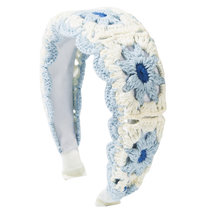 Hand-Knitted Hollow Flower Headband for Women – Sweet Crochet Hair Accessory