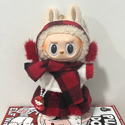 17cm Labubu Doll Clothes Outfit Dress Up Changeable Costume