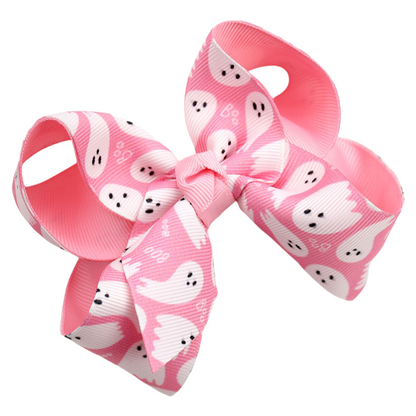 Halloween Fall Pumpkin Face Ghost Corn Plaid Hair Clips Bow Hairpins Girls