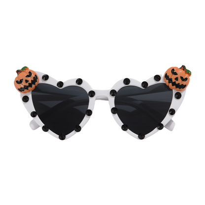 Halloween Heart-Shaped Sunglasses Cute Devil Pumpkin & Skull Shades