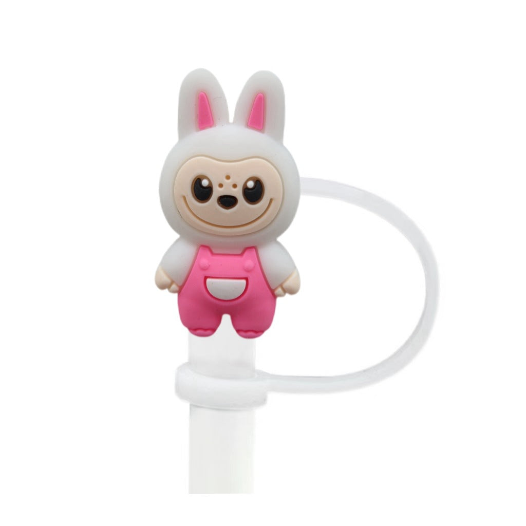 Labubu Straw Topper Fits 10mm Large Tumbler Straws Cute Reusable Dust Cap