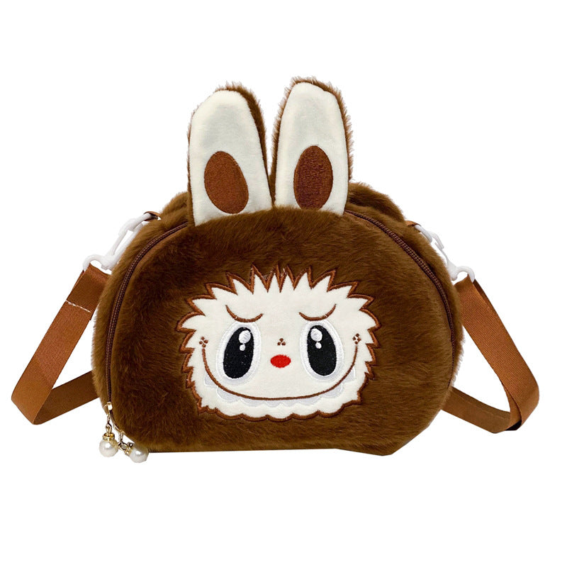 Labubu Soft PlushCute Character Doll Crossbody Bag