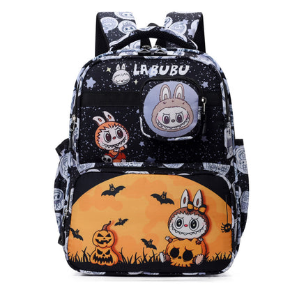 Labubu Print Trendy Print Large Backpack Back To School Bag
