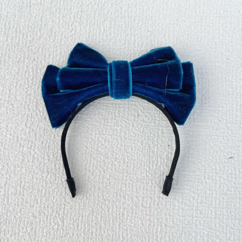 Labubu Doll Bow Velvet Headband Elegant Hair Accessories