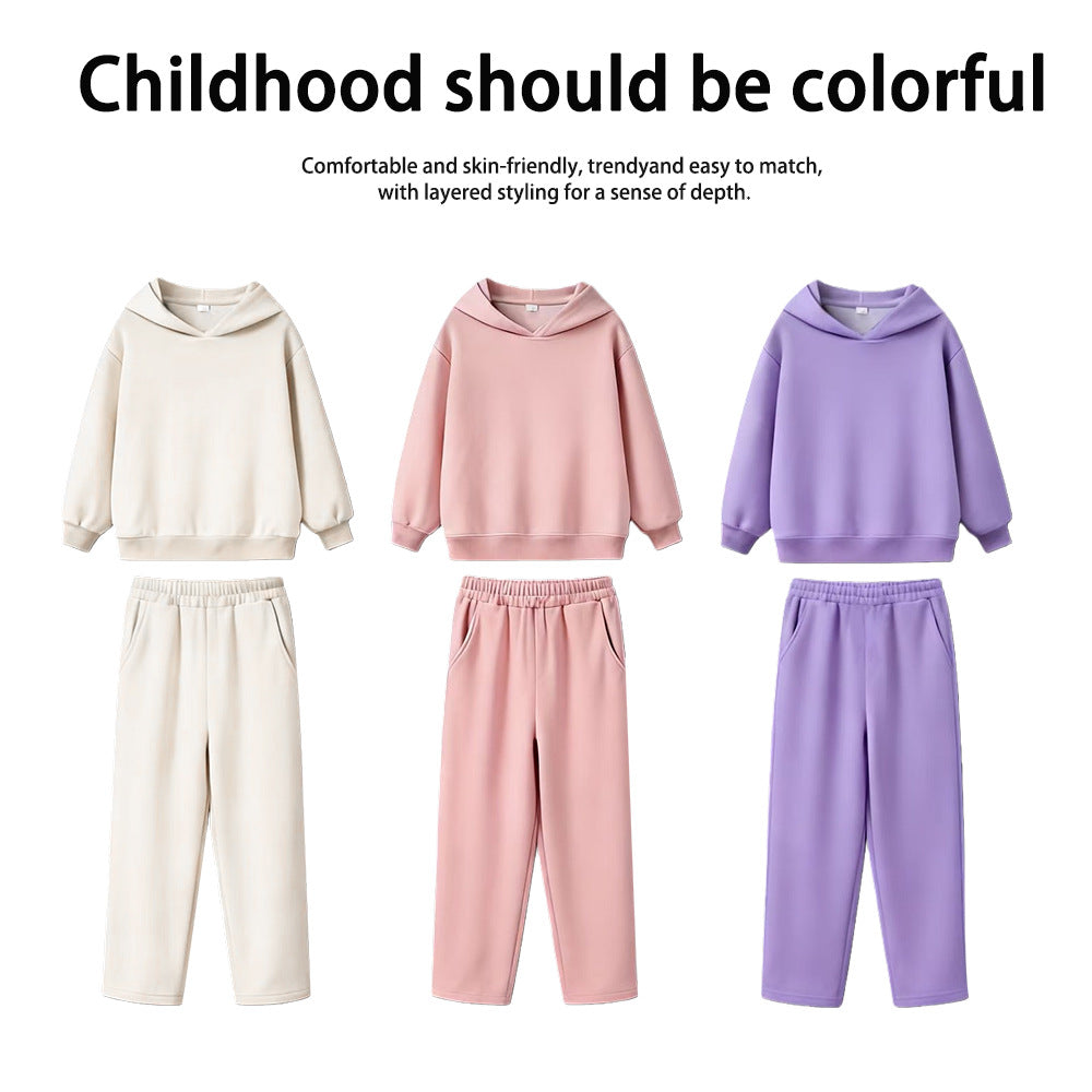 Unisex Kids 2026 Spring Outdoor Muti-Colors Sweatshirt Set