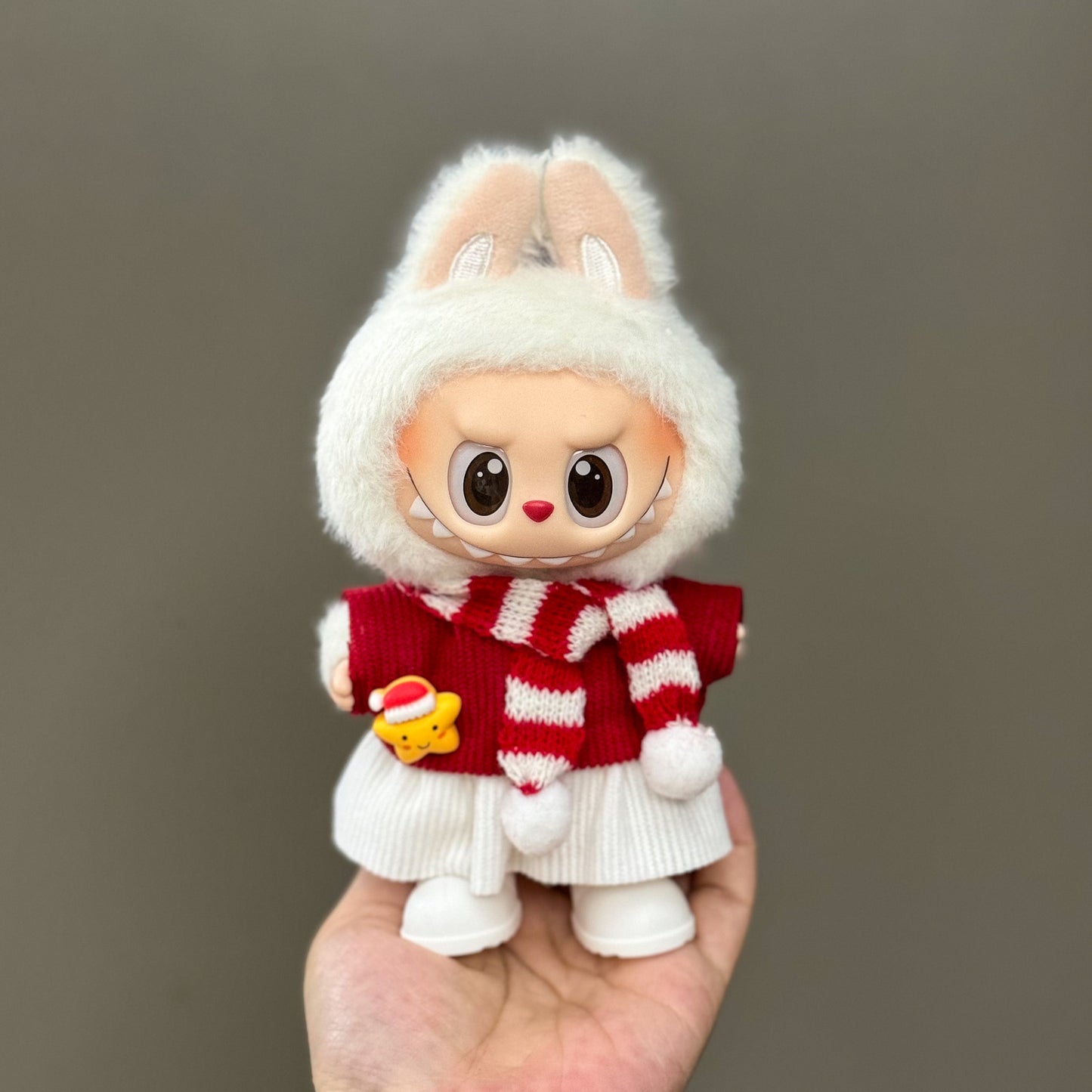 Labubu Doll Clothes Outfit Set for Gen 1-3 Vinyl Figures Christmas Hat Scarf Costume