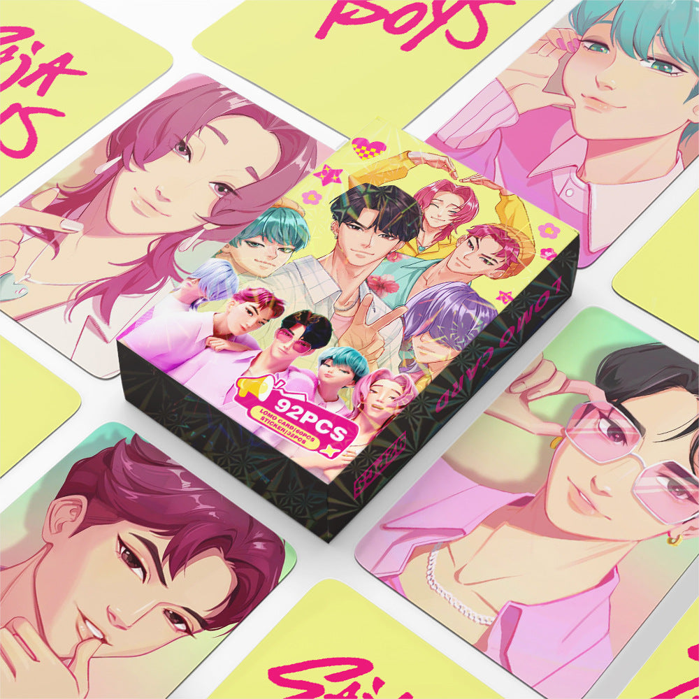 Kpop Demon Hunters Holographic Photocard Set Double-Sided LOMO Cards Mini Stickers & Collectible Flash Cards