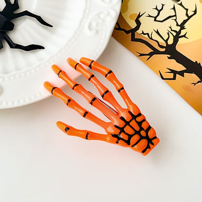 Halloween Skeleton Hand Hair Clip, Fun Spooky Party Side Hairpin Holiday Accessory