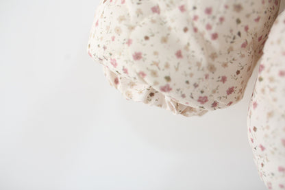 Baby Girls Winter Padded Coat Hooded Floral Jacket with Scarf Thick Warm Cotton Jacket